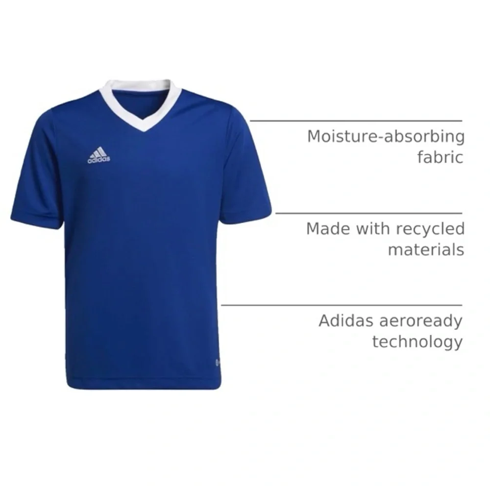 ADIDAS Entrada 22 Jersey Team Royal Blue Youth Boys Girls UNISEX Medium